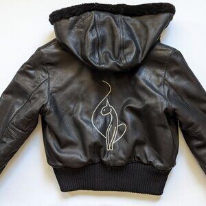Y2K Vintage Baby Phat Reversible Women's Leather Bomber
